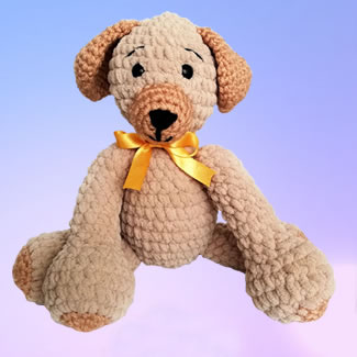 Perrito en crochet. Muñecos tejdos personalizados. Talykí Taller de Tejidos y diseño textil